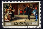 Stamps Spain -  1974 Eduardo Rosales y Martin. Presentacion de D. Juán de Austria a Carlos I - Edifil:2207