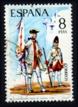 Stamps Spain -  1974 Uniformes militares. Abanderado del Regimiento de Zamora - Edifil:2201