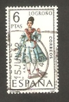 Stamps Spain -  1902 - Traje típico de Logroño