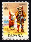 Sellos de Europa - Espa�a -  1974 Uniformes militares. Arcabucero Ecuestre - Edifil:2167