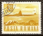 Stamps Romania -  Transp. y telecomu.Ilyushin Il-18 avión de pasajeros.