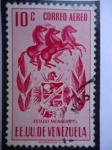 Stamps Venezuela -  E.E.U.U de Venezuela- Estado: Monagas- Escudo