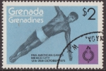 Sellos del Mundo : America : Granada : Granada Granadinas 1975 Scott 107 Sello ** Deportes Pan American Games Mexico Diving 2$ Grenada Gren