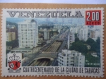 Sellos de America - Venezuela -  Cuatricentenario de la Ciudad de Caracas-Avenida Libertador.1567-1967.