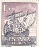 Stamps Europe - Spain -  Nave Medieval-Homenaje a la marina Española  (1)