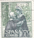 Stamps Spain -  Visitación- Misterios del Santo Rosario (1)