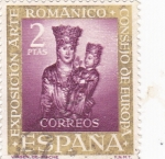 Stamps Spain -  Virgen de Irache - VII Exposición del Consejo de Europa 