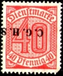 Sellos de Europa - Alemania -  Official Stamp Alta Silesia surcharge inverted