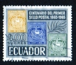 Sellos de America - Ecuador -  1965 Centenario del primer sello postal - Ybert:747