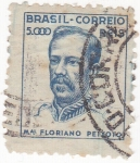 Sellos de America - Brasil -  Floriano Peixoto- militar