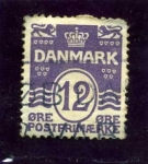 Stamps Denmark -  Cifras