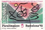 Stamps Spain -  PARALÍMPICOS BARCELONA-92     (2)