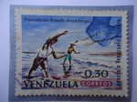 Stamps Venezuela -  Serie, Conozca a Venazuela Primero - Pescadores (Estado anzoátegui)