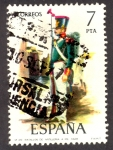 Stamps Spain -  1976 Uniformes militares.Artillería de a pié - Edifil:2353