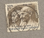 Stamps India -  Centenario de Gandhi