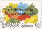 Stamps Spain -  10º Aniversario de la Constitución   (4)