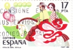 Stamps Spain -  Feria de Abril de Sevilla   (4)