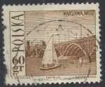 Sellos de Europa - Polonia -  POLONIA SCOTT_1442 PUENTE PONIATOWSKI DE VARSOVIA Y BARCO DE VELA. $0.2