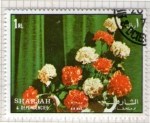 Stamps United Arab Emirates -  74  SHARJAH. Adorno floral