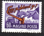 Stamps Hungary -  Un vaso de SE!