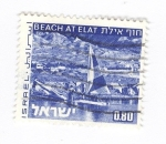 Stamps Israel -  Paisaje playa At Elat