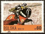 Stamps Poland -  Caballero del Ejército de Wladyslaw Jagiello (siglo 15).