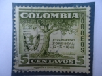 Sellos del Mundo : America : Colombia : Primer Congraso Forestal 12/15/1945