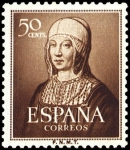 Sellos de Europa - Espaa -  ESPAÑA SEGUNDO CENTENARIO Nº 1092 ** 50C CASTAÑO ISABEL LA CATOLICA