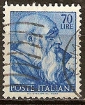 Stamps Italy -  Obras de Michelangelo. Frescos en el techo de la Capilla Sixtina. Zacarías (a).