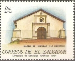 Stamps El Salvador -  IGLESIAS  COLONIALES.  IGLESIA  DE  HUIZUCAR.  LA  LIBERTAD.