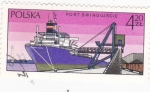 Stamps Poland -  Cargero en el puerto de Swinoujscie