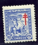 Stamps Spain -  Pro Tuberculosos. Cruz de Lorena