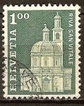 Stamps Switzerland -  Iglesia de S. Croce en Riva San Vitale