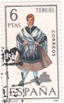 Stamps Spain -  TERUEL-Trajes típicos españoles (7)