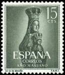 Stamps : Europe : Spain :  ESPAÑA SEGUNDO CENTENARIO Nº 1133 ** 15C VERDE OSCURO AÑO MARIANO 