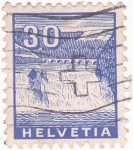 Stamps Switzerland -  Cataratas del Rhin y puente