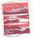 Stamps Switzerland -  Lago alpino