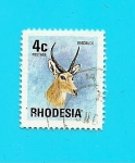 Sellos de Africa - Zimbabwe -  RHODESIA  Flora Y Fauna  Antilope
