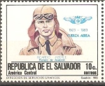 Sellos del Mundo : America : El_Salvador : 50th.  ANIVERSARIO  DE  LA  FUERZA  AÈREA.  RICARDO  ABERLE  PIONERO  DE  LA  AVIACIÒN.