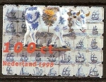 Stamps Netherlands -  Loza Delft. Vaca y Azulejos.