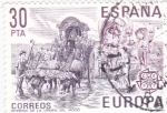 Stamps Spain -  EUROPA CEPT- Romería de la Virgen del Rocío (8)