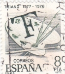 Stamps Spain -  Tiziano 1477-1576   (8)