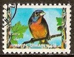 Stamps United Arab Emirates -  El azulillo pintado o colorín sietecolores (Passerina ciris).