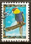 Stamps United Arab Emirates -  El perico capelo (Purpureicephalus spurius).