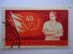 Stamps Romania -  40º Ani de la Greva General-R.P. Romina-1920-21960