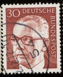 Stamps Germany -  Gustav Walter Heinemann