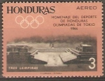 Stamps Honduras -  JUEGOS  OLÌMPICOS  TOKIO.  CAMPO  DE  PELOTA  MAYA.