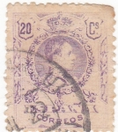 Stamps Spain -  Alfonso XIII -Medallón (10)