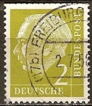 Stamps Germany -  Prof. Dr. Theodor Heuss (1884-1963), primer presidente alemán.