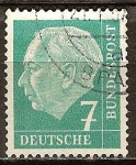 Stamps Germany -  Prof. Dr. Theodor Heuss (1884-1963), primer presidente alemán.